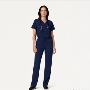 Jaanuu I Medium I Midnight Navy Xenos Essential Knit-Waist Scrub Pant